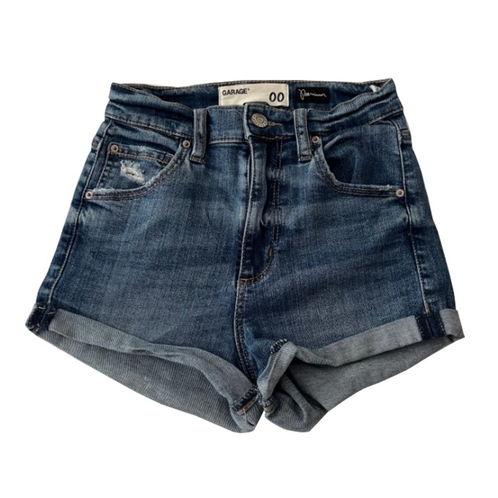 Garage Premium Ultra High Rise‎ Distressed Denim Shorts